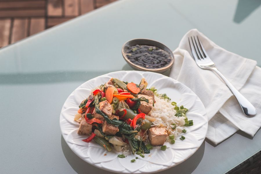 Tofu mit Tomaten